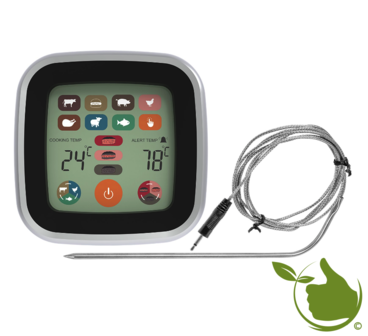 Electronic pin thermometer with LCD touch screen - Sustainable