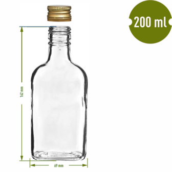 Glass bottle &quot;Drupke&quot; 200ml (10 pieces)