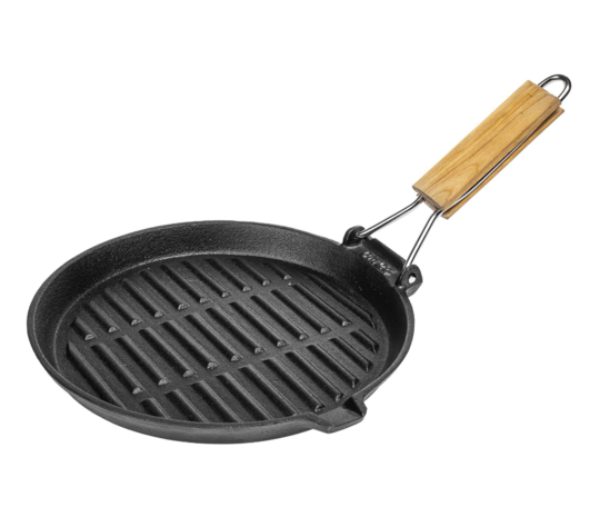 Gepolijst Renaissance Kenmerkend Cast iron pan, round diameter 24 cm - Sustainable lifestyle