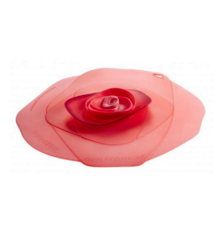 Roos roze/rood deksel  23cm van Charles Viancin