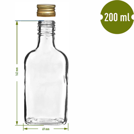 Glass bottle "Drupke" 200ml (10 pieces)